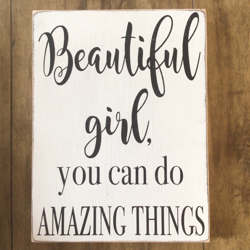 Handmade Wood Sign for Beautiful Girl